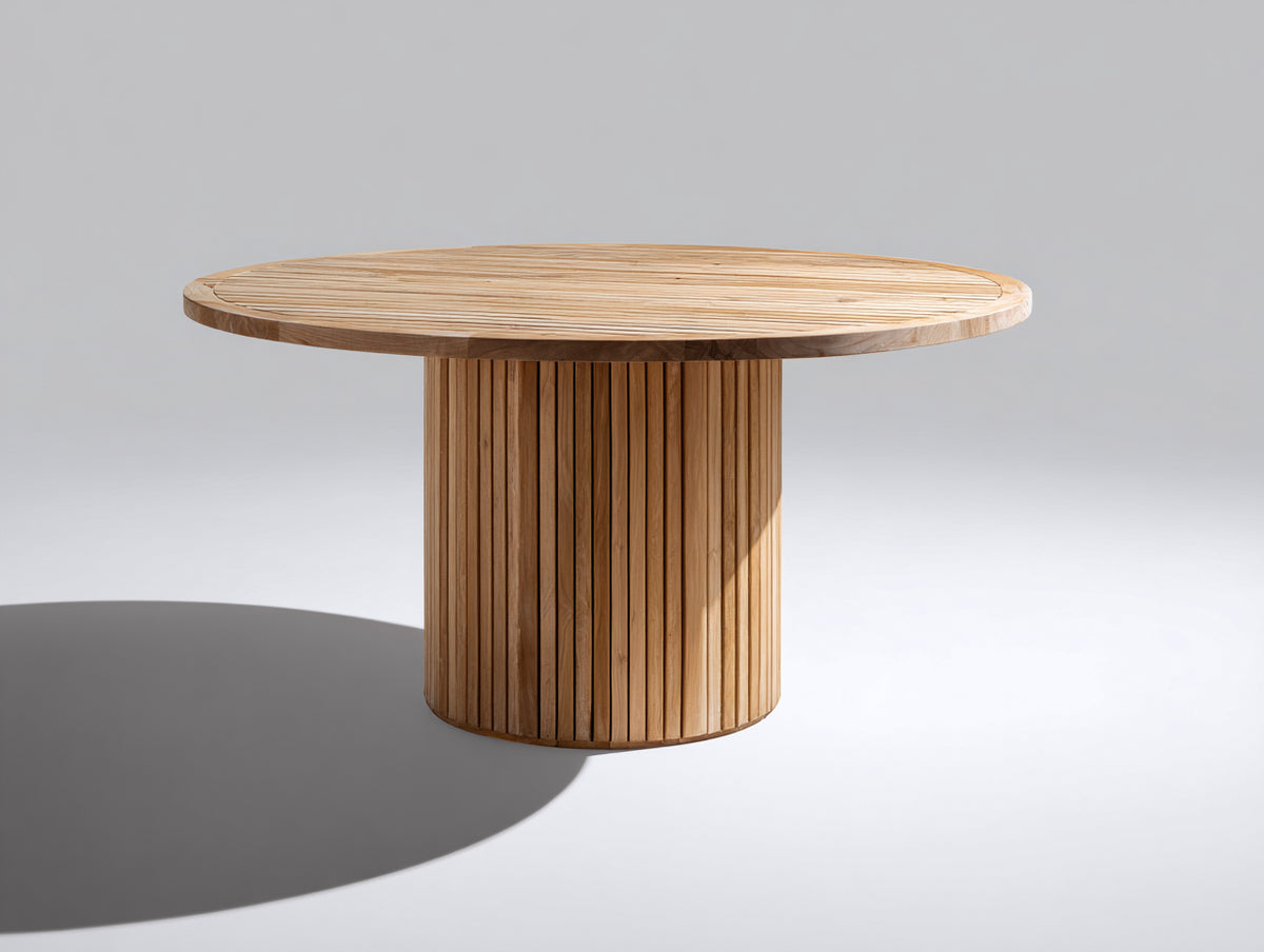 Tavolo da giardino-Teak-160x160x76 cm-Naturale-Stile contemporaneo