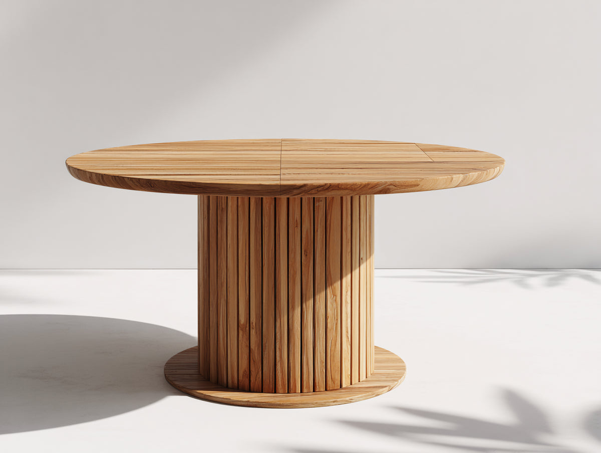Tavolo da giardino-Teak-180x180x76 cm-Naturale-Stile contemporaneo