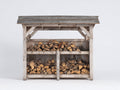 Portalegna - Legno - 160x60x150 cm - Grigio-Bianco - Stile rustico