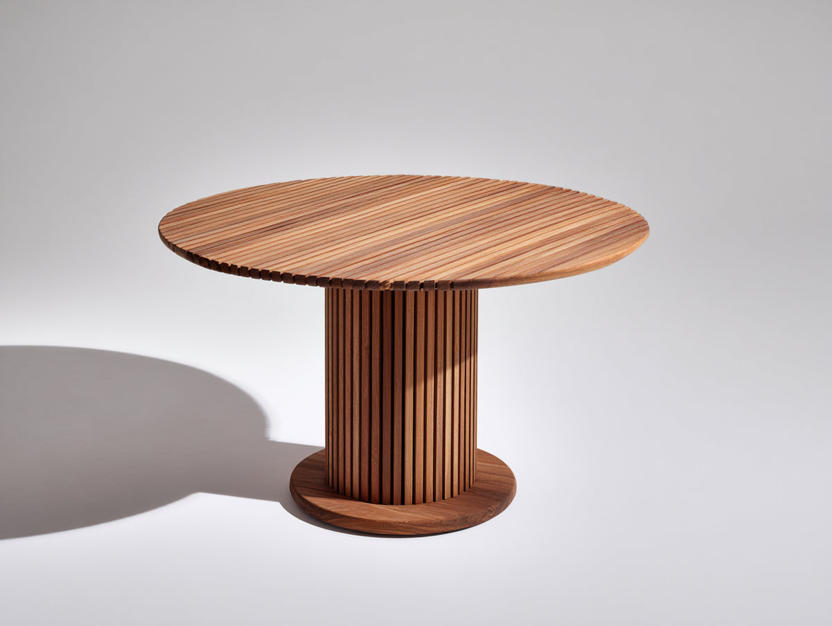 Tavolo da giardino-Teak-140x140x76 cm-Naturale-Stile contemporaneo