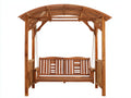 Dondolo da giardino - Legno - 120x80x170 cm - Legno naturale - Stile classico