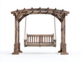 Dondolo da giardino - Legno - 180x120x190 cm - Marrone - Stile rustico