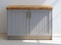 Credenza - Legno-Metallo - 100 x 40 x 85 cm - Grigio-Legno naturale - Stile moderno rustico
