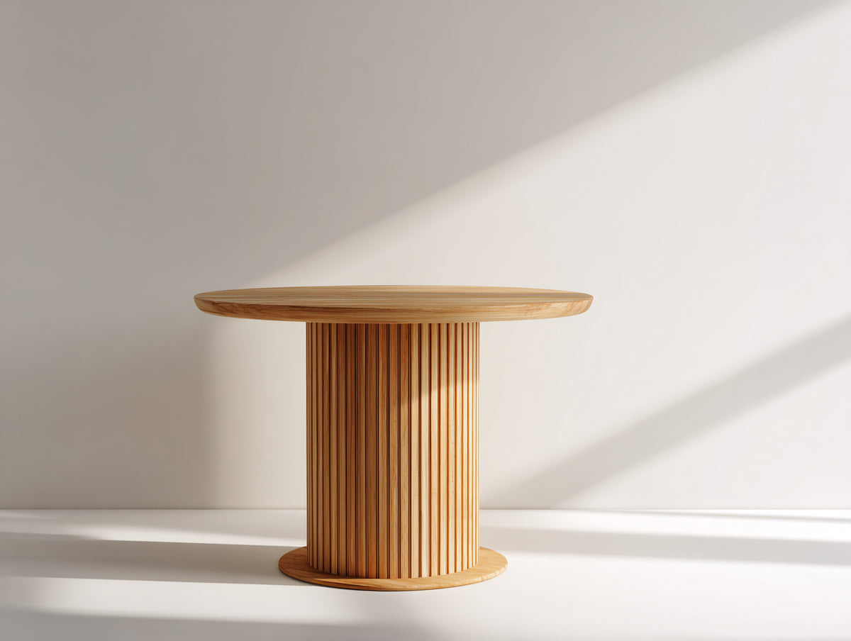 Tavolo da giardino-Teak-120x120x76 cm-Naturale-Stile moderno